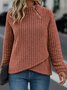 Cotton Mock Neck Casual Regular Fit Sweatshirt
