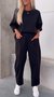 Women's Split Joint Plain Daily Going Out Two-Piece Set Purple Casual Spring/Fall Top With Pants Matching Set