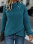 Cotton Mock Neck Casual Regular Fit Sweatshirt