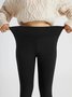 Plain Sports Regular Fit High-waisted Leggings Elastic Warm PlushLong Autumn And Winter Plush Warm Slimming And Tummy-controlling Yoga Pants Leggings
