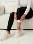 Plain Sports Regular Fit High-waisted Leggings Elastic Warm PlushLong Autumn And Winter Plush Warm Slimming And Tummy-controlling Yoga Pants Leggings