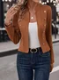 Stand Collar Plain Regular Fit Elegant Blazer
