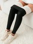 Plain Sports Regular Fit High-waisted Leggings Elastic Warm PlushLong Autumn And Winter Plush Warm Slimming And Tummy-controlling Yoga Pants Leggings