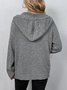 Split Joint Lady Romance Cotton Solid Color Hooded Single-breasted Cross-border Sweater Women 2025 Autumn And Winter New Drawstring Knitted Cardigan Jacket