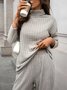 Women's Split Joint Plain Daily Going Out Two-Piece Set Apricot Casual Spring/Fall Top With Pants Matching Set