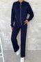Casual Stand Collar Regular Fit Two-Piece Set