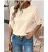 Women Plain Crew Neck Casual Long Sleeve T-shirt