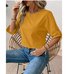 Women Plain Crew Neck Casual Long Sleeve T-shirt