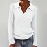 Women's Solid Color Long Sleeve Sweater Lapel Slim Fit Vintage Knit Top