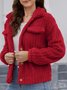 Autumn And Winter New Style Fur Plush Cardigan Lapel Short Buckle Regular Fit Coat