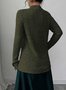 Women's Solid Color Cardigan Ribbed Brushed Stitching Long-Sleeved Jacket