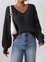 Plain Cotton Casual Regular Fit Sweater