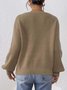 Plain Cotton Casual Regular Fit Sweater