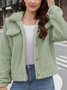 Autumn And Winter New Style Fur Plush Cardigan Lapel Short Buckle Regular Fit Coat