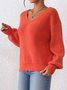 Plain Cotton Casual Regular Fit Sweater