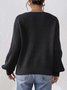 Plain Cotton Casual Regular Fit Sweater