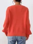 Plain Cotton Casual Regular Fit Sweater