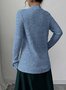 Women's Solid Color Cardigan Ribbed Brushed Stitching Long-Sleeved Jacket
