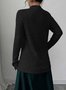 Women's Solid Color Cardigan Ribbed Brushed Stitching Long-Sleeved Jacket