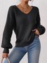 Plain Cotton Casual Regular Fit Sweater