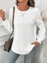 Women's Autumn And Winter Sweatshirt Solid Color Texture Loose Regular Top