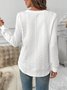 Women's Autumn And Winter Sweatshirt Solid Color Texture Loose Regular Top