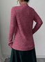 Women's Solid Color Cardigan Ribbed Brushed Stitching Long-Sleeved Jacket