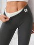 Four-Side Projectile Plain Regular Fit Casual Plush Four-way Stretch Tights Warm Pants Autumn And Winter Style Lambskin Thickened Stretch Leggings