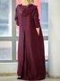 Casual Plain Hoodie Maxi Dress