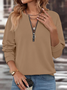 Casual Plain Sweatshirt