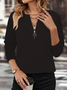 Casual Plain Sweatshirt