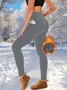 Autumn And Winter Pocket Plus Fleece Leggings High Waist Outer Wear Sports Yoga Pants