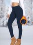 Women's Warm High Waist Casual Sports Leggings Autumn And Winter Plus Fleece Yoga Tights