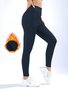 Women's Warm High Waist Casual Sports Leggings Autumn And Winter Plus Fleece Yoga Tights