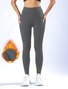 Women's Warm High Waist Casual Sports Leggings Autumn And Winter Plus Fleece Yoga Tights
