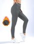 Women's Warm High Waist Casual Sports Leggings Autumn And Winter Plus Fleece Yoga Tights