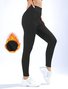 Women's Warm High Waist Casual Sports Leggings Autumn And Winter Plus Fleece Yoga Tights