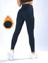 Women's Warm High Waist Casual Sports Leggings Autumn And Winter Plus Fleece Yoga Tights