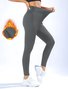 Women's Warm High Waist Casual Sports Leggings Autumn And Winter Plus Fleece Yoga Tights