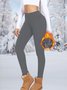 Women's Warm High Waist Casual Sports Leggings Autumn And Winter Plus Fleece Yoga Tights