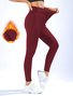 Women's Warm High Waist Casual Sports Leggings Autumn And Winter Plus Fleece Yoga Tights