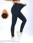 Women's Warm High Waist Casual Sports Leggings Autumn And Winter Plus Fleece Yoga Tights