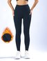 Women's Warm High Waist Casual Sports Leggings Autumn And Winter Plus Fleece Yoga Tights