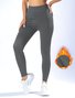 Women's Warm High Waist Casual Sports Leggings Autumn And Winter Plus Fleece Yoga Tights