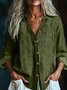 Casual Plain V Neck Shirt