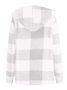 Plaid Urban Pocket Stitching Hooded Jacket