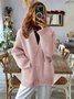 Casual Plain V Neck Cardigan
