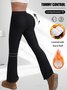 Women's winter high waist elastic plus velvet flared pants slim hip lift warm casual pants sports outdoor versatile