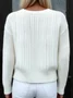 Plain Loose Casual Wool/Knitting Cardigan