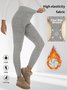 Thickened Fleece Leggings High Waist With Pockets For Women Autumn And Winter Tight Warm Yoga Pants